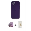 MARSİLYAN™- iPhone 14 Plus Kılıf Yadigar Yansıma Serisi - Siyah Mat Seramik Nano Ekran Koruyucu + Raze Metal Kamera Lens - KI