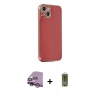 MARSİLYAN™- iPhone 14 Plus Kılıf Yankı Serisi - Siyah Joko Magic 5D Hayalet Cam + Mor Raze Metal Kamera Lens