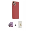 MARSİLYAN™- iPhone 14 Plus Kılıf Yankı Serisi - Siyah Mat Seramik Nano Ekran Koruyucu + Raze Metal Kamera Lens - KI