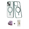 MARSİLYAN™- iPhone 14 Plus Kılıf Yörünge Minimal - Siyah Mat Seramik Nano Ekran Koruyucu + Raze Metal Kamera Lens - KI