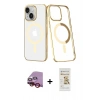 MARSİLYAN™- iPhone 14 Plus Kılıf Yörünge Minimal - Siyah Mat Seramik Nano Ekran Koruyucu + Raze Metal Kamera Lens - KI