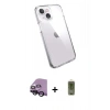 MARSİLYAN™- iPhone 14 Plus Kılıf Zirve Doku - Siyah Joko Magic 5D Hayalet Cam + Raze Metal Kamera Lens - SH