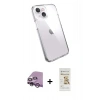 MARSİLYAN™- iPhone 14 Plus Kılıf Zirve Doku - Siyah Mat Seramik Nano Ekran Koruyucu + Raze Metal Kamera Lens - MR