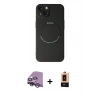 MARSİLYAN™- iPhone 14 Plus Kılıf Zirve Klasik Prime - Şeffaf Maxco Cam Ekran Koruyucu + Raze Metal Kamera Lens - GS