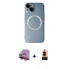 MARSİLYAN™- iPhone 14 Plus Kılıf Zirve Klasik Prime - Şeffaf Maxco Cam Ekran Koruyucu + Raze Metal Kamera Lens - KI