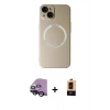 MARSİLYAN™- iPhone 14 Plus Kılıf Zirve Klasik Prime - Şeffaf Maxco Cam Ekran Koruyucu + Raze Metal Kamera Lens - SH