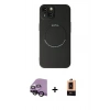 MARSİLYAN™- iPhone 14 Plus Kılıf Zirve Klasik Prime - Şeffaf Maxco Cam Ekran Koruyucu + Raze Metal Kamera Lens - SH