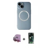 MARSİLYAN™- iPhone 14 Plus Kılıf Zirve Klasik Prime - Siyah 360 Mat Full Body Arka Koruyucu + Raze Metal Kamera Lens - KI