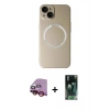 MARSİLYAN™- iPhone 14 Plus Kılıf Zirve Klasik Prime - Siyah 360 Mat Full Body Arka Koruyucu + Raze Metal Kamera Lens - KI