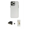 MARSİLYAN™- iPhone 14 Pro Kılıf Ahenk Çizgi Prime - Siyah Mat Seramik Nano Ekran Koruyucu + Gold Raze Metal Kamera Lens