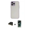 MARSİLYAN™- iPhone 14 Pro Kılıf Ahenk Çizgi Serisi - Siyah 360 Mat Full Body Arka Koruyucu + Raze Metal Kamera Lens - GD
