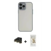 MARSİLYAN™- iPhone 14 Pro Kılıf Ahenk Çizgi Serisi - Siyah Mat Seramik Nano Ekran Koruyucu + Raze Metal Kamera Lens - GD