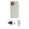 MARSİLYAN™- iPhone 14 Pro Kılıf Ahenk Çizgi Serisi - Siyah Mat Seramik Nano Ekran Koruyucu + Raze Metal Kamera Lens - GD