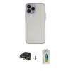 MARSİLYAN™- iPhone 14 Pro Kılıf Ahenk Çizgi Serisi - Siyah Polymer Nano Ekran Koruyucu + Raze Metal Kamera Lens - GD