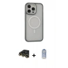 MARSİLYAN™- iPhone 14 Pro Kılıf Ahenk Form Serisi - Siyah Joko Magic 5D Cam + Gold Raze Metal Kamera Lens