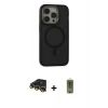 MARSİLYAN™- iPhone 14 Pro Kılıf Ahenk Form Serisi - Siyah Joko Magic 5D Hayalet Cam + Raze Metal Kamera Lens - GD