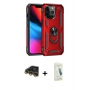 MARSİLYAN™- iPhone 14 Pro Kılıf Ahenk Klasik Koleksiyonu - Şeffaf Pasifik Cam Ekran Koruyucu + Gold Raze Metal Kamera Lens