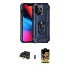 MARSİLYAN™- iPhone 14 Pro Kılıf Ahenk Klasik Koleksiyonu - Siyah Buffer Cam Ekran Koruyucu + Raze Metal Kamera Lens - GD