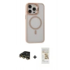 MARSİLYAN™- iPhone 14 Pro Kılıf Ahenk Klasik Özel Seri - Siyah Mat Seramik Nano Ekran Koruyucu + Raze Metal Kamera Lens - GD
