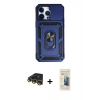 MARSİLYAN™- iPhone 14 Pro Kılıf Ahenk Klasik - Siyah 6D Mat Seramik Hayalet Nano Ekran Koruyucu + Raze Metal Kamera Lens - GD