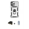 MARSİLYAN™- iPhone 14 Pro Kılıf Ahenk Klasik - Siyah Joko Magic 5D Cam + Raze Metal Kamera Lens - GD
