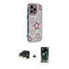MARSİLYAN™- iPhone 14 Pro Kılıf Ahenk Modern Serisi - Siyah 360 Mat Full Body Arka Koruyucu + Raze Metal Kamera Lens - GD