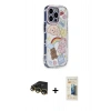 MARSİLYAN™- iPhone 14 Pro Kılıf Ahenk Modern Serisi - Siyah 6D Mat Seramik Hayalet Nano Ekran Koruyucu + Raze Metal Kamera Lens - GD