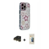 MARSİLYAN™- iPhone 14 Pro Kılıf Ahenk Modern Serisi - Siyah 6D Mat Seramik Hayalet Nano Ekran Koruyucu + Raze Metal Kamera Lens - GD