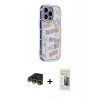 MARSİLYAN™- iPhone 14 Pro Kılıf Ahenk Modern Serisi - Siyah 6D Mat Seramik Hayalet Nano Ekran Koruyucu + Raze Metal Kamera Lens - GD
