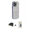 MARSİLYAN™- iPhone 14 Pro Kılıf Ahenk Modern Serisi - Siyah 6D Mat Seramik Hayalet Nano Ekran Koruyucu + Raze Metal Kamera Lens - GD