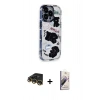 MARSİLYAN™- iPhone 14 Pro Kılıf Ahenk Modern Serisi - Siyah Bilvis 3D Mat Cam Ekran Koruyucu + Raze Metal Kamera Lens - GD