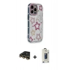 MARSİLYAN™- iPhone 14 Pro Kılıf Ahenk Modern Serisi - Siyah Bilvis Hayalet Cam Ekran Koruyucu + Raze Metal Kamera Lens - GD