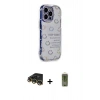 MARSİLYAN™- iPhone 14 Pro Kılıf Ahenk Modern Serisi - Siyah Joko Magic 5D Hayalet Cam + Raze Metal Kamera Lens - GD