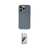 MARSİLYAN™- iPhone 14 Pro Kılıf Ahenk Serisi - Siyah Bilvis 3D Mat Cam Ekran Koruyucu