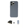 MARSİLYAN™- iPhone 14 Pro Kılıf Ahenk Serisi - Siyah Joko Magic 5D Cam + Raze Metal Kamera Lens - GD