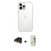MARSİLYAN™- iPhone 14 Pro Kılıf Ahenk Yansıma Prime - Siyah 20D Premium Cam Ekran Koruyucu + Raze Metal Kamera Lens - GD
