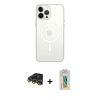 MARSİLYAN™- iPhone 14 Pro Kılıf Ahenk Yansıma Prime - Siyah Polymer Nano Ekran Koruyucu + Raze Metal Kamera Lens - GD
