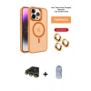 MARSİLYAN™- iPhone 14 Pro Kılıf Akış Form - Siyah Joko Magic 5D Cam + Raze Metal Kamera Lens - GD