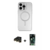 MARSİLYAN™- iPhone 14 Pro Kılıf Akış Minimal Özel Seri - Siyah 360 Mat Full Body Arka Koruyucu + Raze Metal Kamera Lens - GD