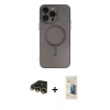MARSİLYAN™- iPhone 14 Pro Kılıf Akış Minimal Özel Seri - Siyah 6D Mat Seramik Hayalet Nano Ekran Koruyucu + Raze Metal Kamera Lens - GD