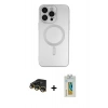 MARSİLYAN™- iPhone 14 Pro Kılıf Akış Minimal Özel Seri - Siyah Polymer Nano Ekran Koruyucu + Raze Metal Kamera Lens - GD