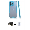 MARSİLYAN™- iPhone 14 Pro Kılıf Atlas Asil Serisi - Siyah Joko Magic 5D Cam + Raze Metal Kamera Lens - GD