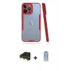 MARSİLYAN™- iPhone 14 Pro Kılıf Atlas Asil Serisi - Siyah Joko Magic 5D Cam + Raze Metal Kamera Lens - GD