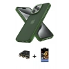 MARSİLYAN™- iPhone 14 Pro Kılıf Atlas Form - Siyah Buffer Hayalet Cam Ekran Koruyucu + Raze Metal Kamera Lens - GD