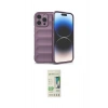 MARSİLYAN™- iPhone 14 Pro Kılıf Atlas Koleksiyonu - Siyah 20D Premium Cam Ekran Koruyucu