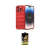 MARSİLYAN™- iPhone 14 Pro Kılıf Atlas Koleksiyonu - Siyah Buffer Cam Ekran Koruyucu