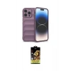 MARSİLYAN™- iPhone 14 Pro Kılıf Atlas Koleksiyonu - Siyah Buffer Cam Ekran Koruyucu