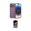 MARSİLYAN™- iPhone 14 Pro Kılıf Atlas Koleksiyonu - Siyah Buffer Hayalet Cam Ekran Koruyucu