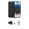 MARSİLYAN™- iPhone 14 Pro Kılıf Atlas Koleksiyonu - Siyah Joko Magic 5D Cam + Raze Metal Kamera Lens - GD
