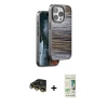 MARSİLYAN™- iPhone 14 Pro Kılıf Atlas Minimal Özel Seri - Siyah 20D Premium Cam Ekran Koruyucu + Raze Metal Kamera Lens - GD